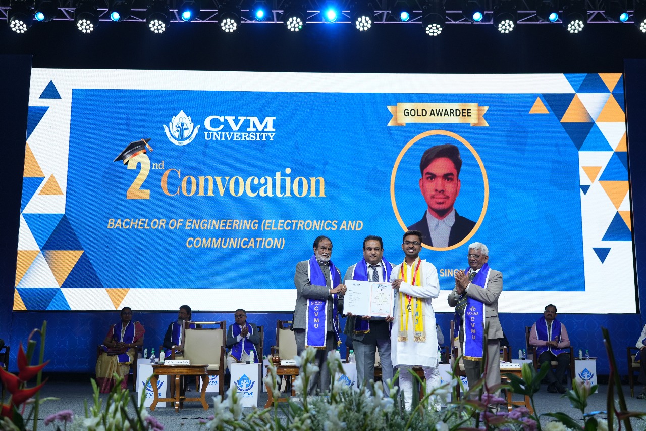 Gold Medal for scoring highest marks in Electronics and Communication Engineering