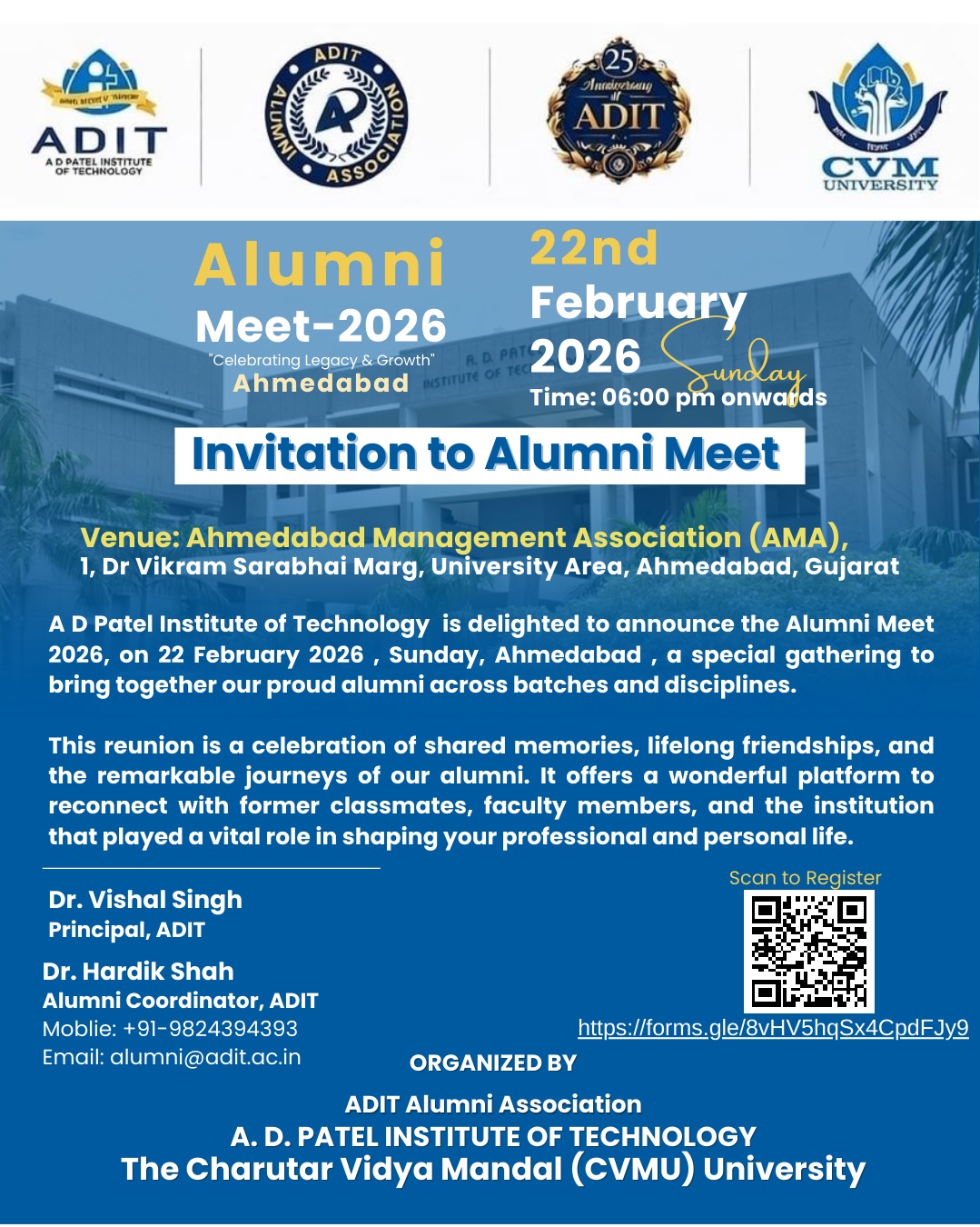 ADIT Alumni Meet-2026 at Ahmedabad