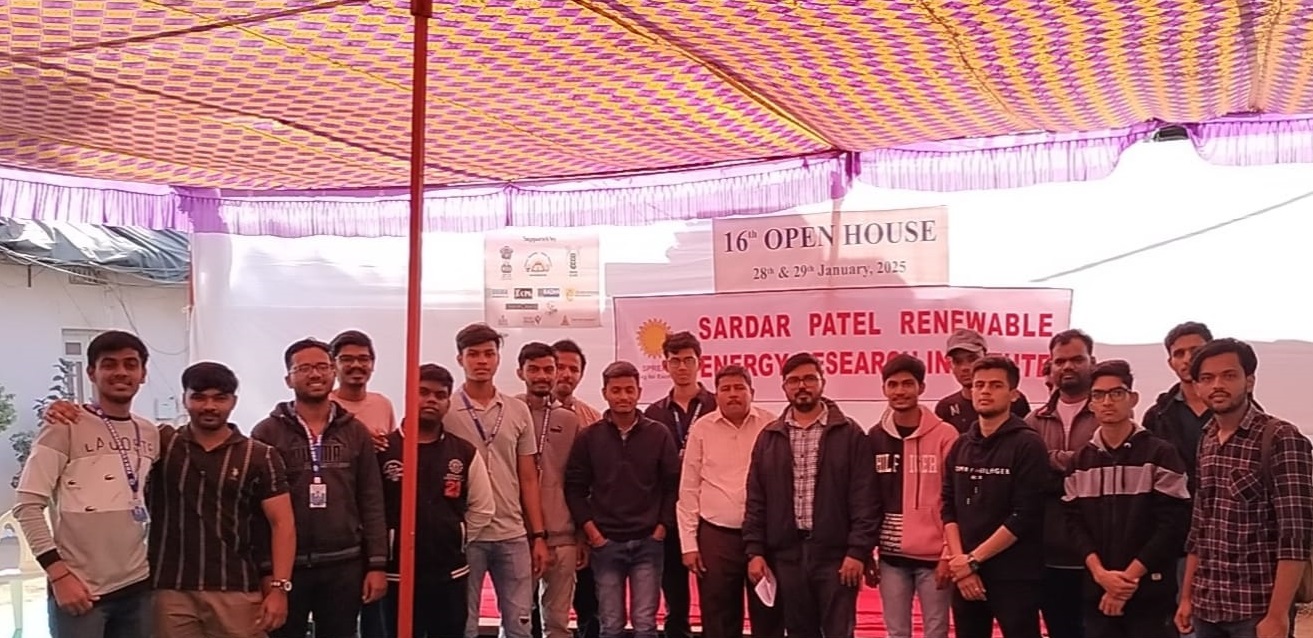 Industrial Visit to the Open House of Sardar Patel Renewable Energy Research Institute (SPRERI)