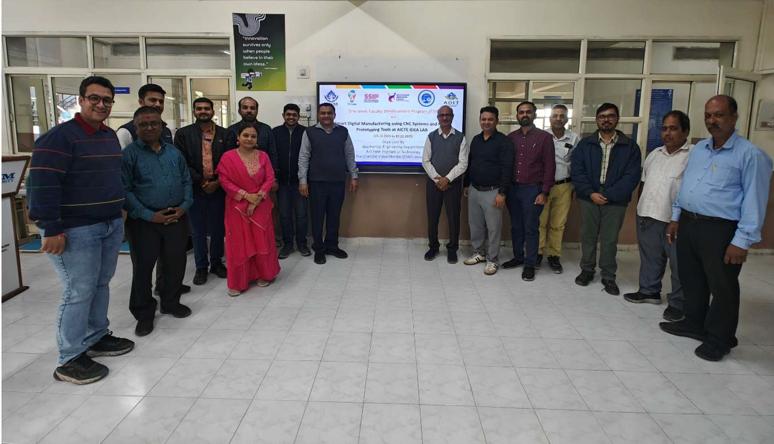 One Week FDP on “Smart Digital Manufacturing using CNC Systems and Rapid Prototyping Tools" at AICTE IDEA Lab, ADIT