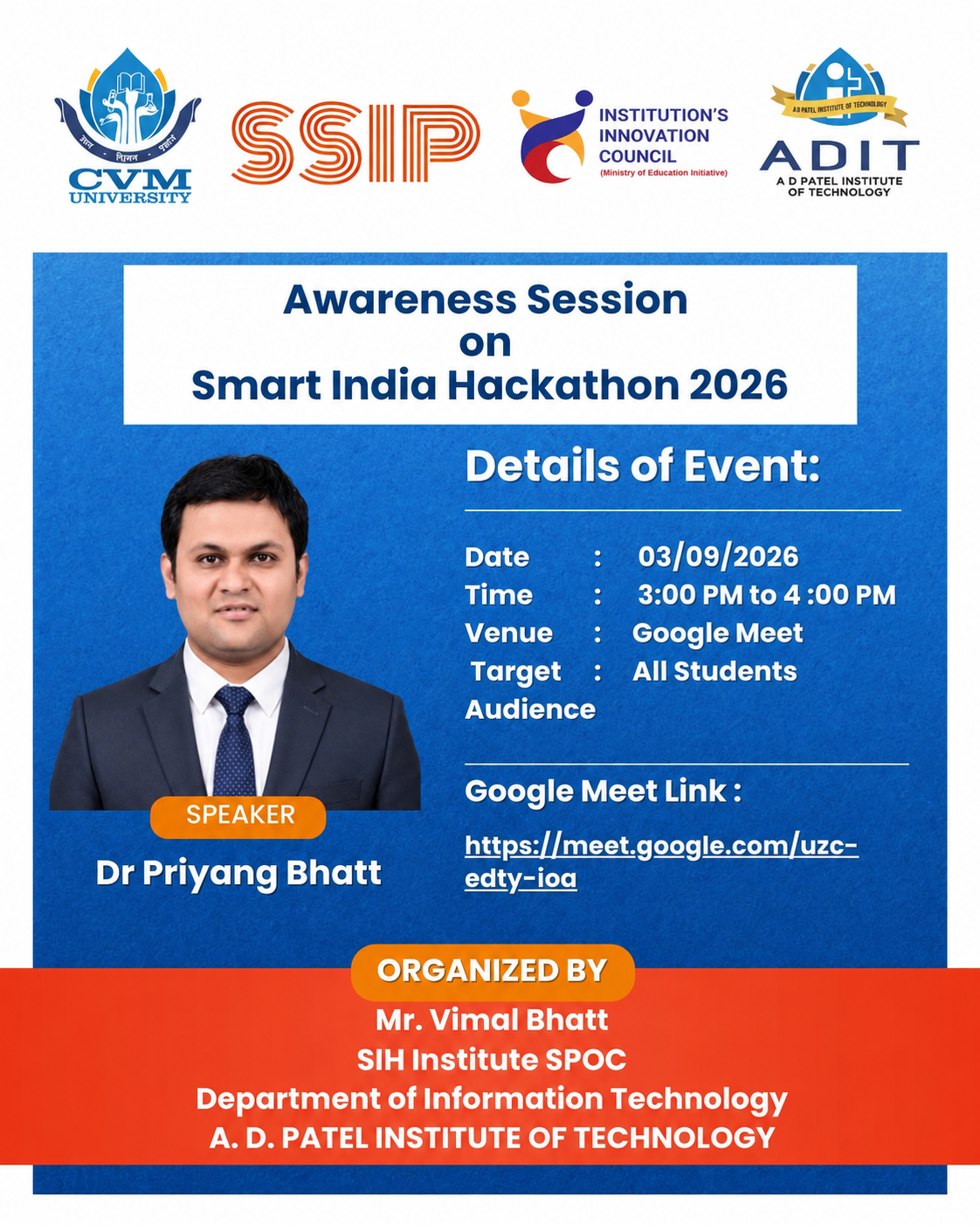Awareness Session on Smart India Hackathon 2026