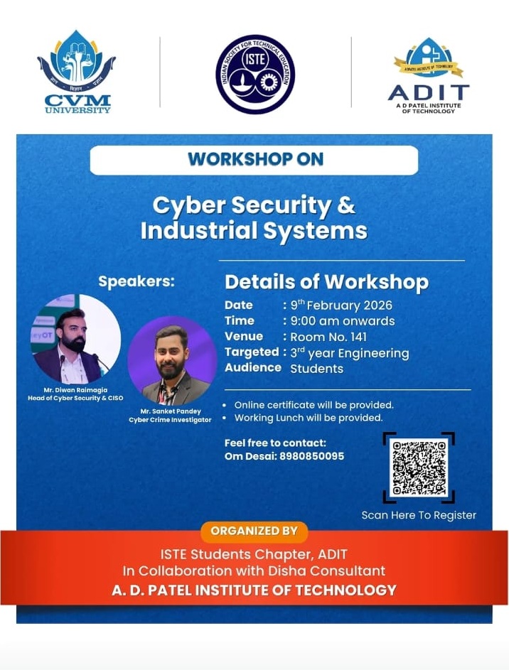 Workshop on Cyber Security & Industrial Systems Poster