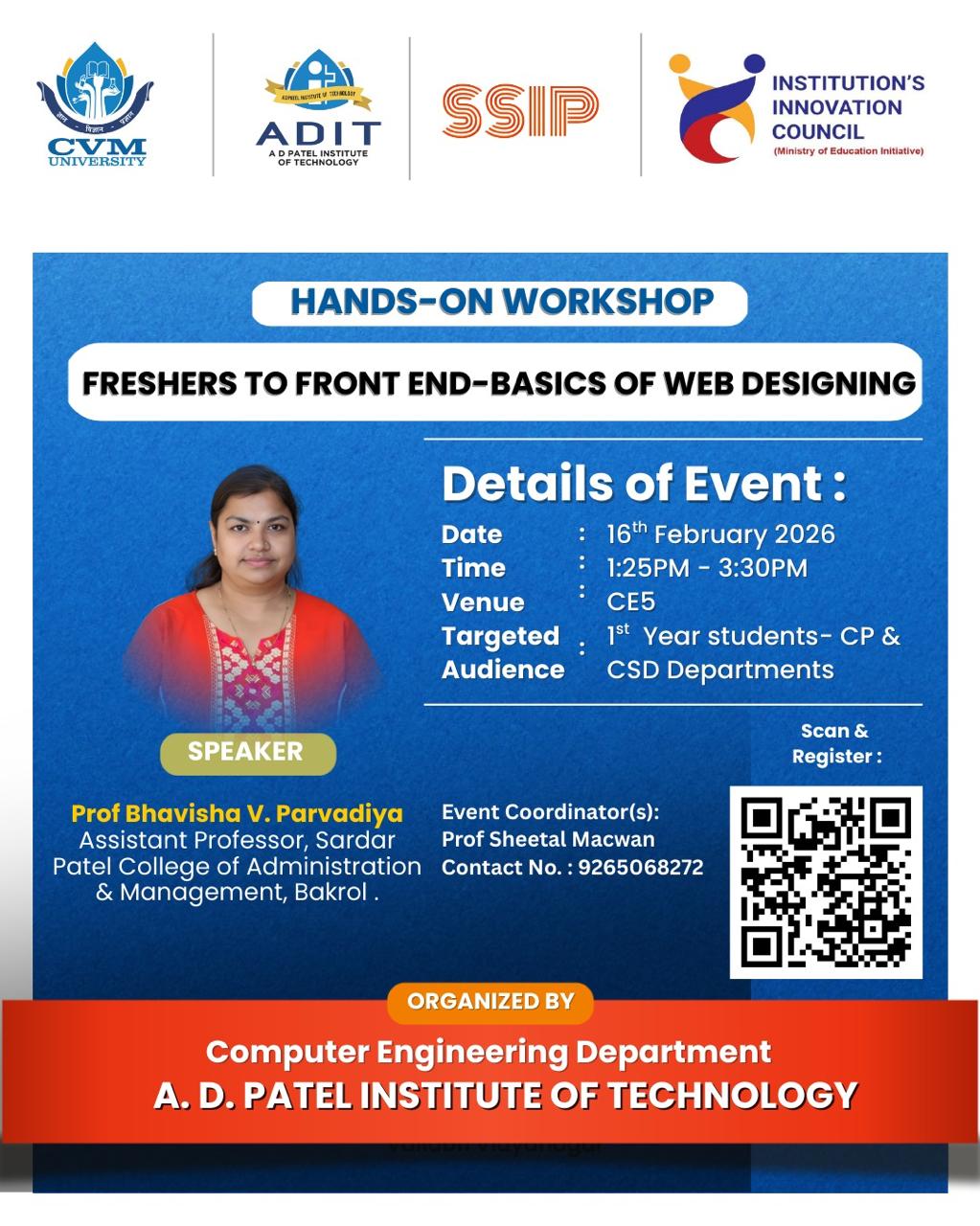 Fresher to Front-End: Basics of Web Designing Poster